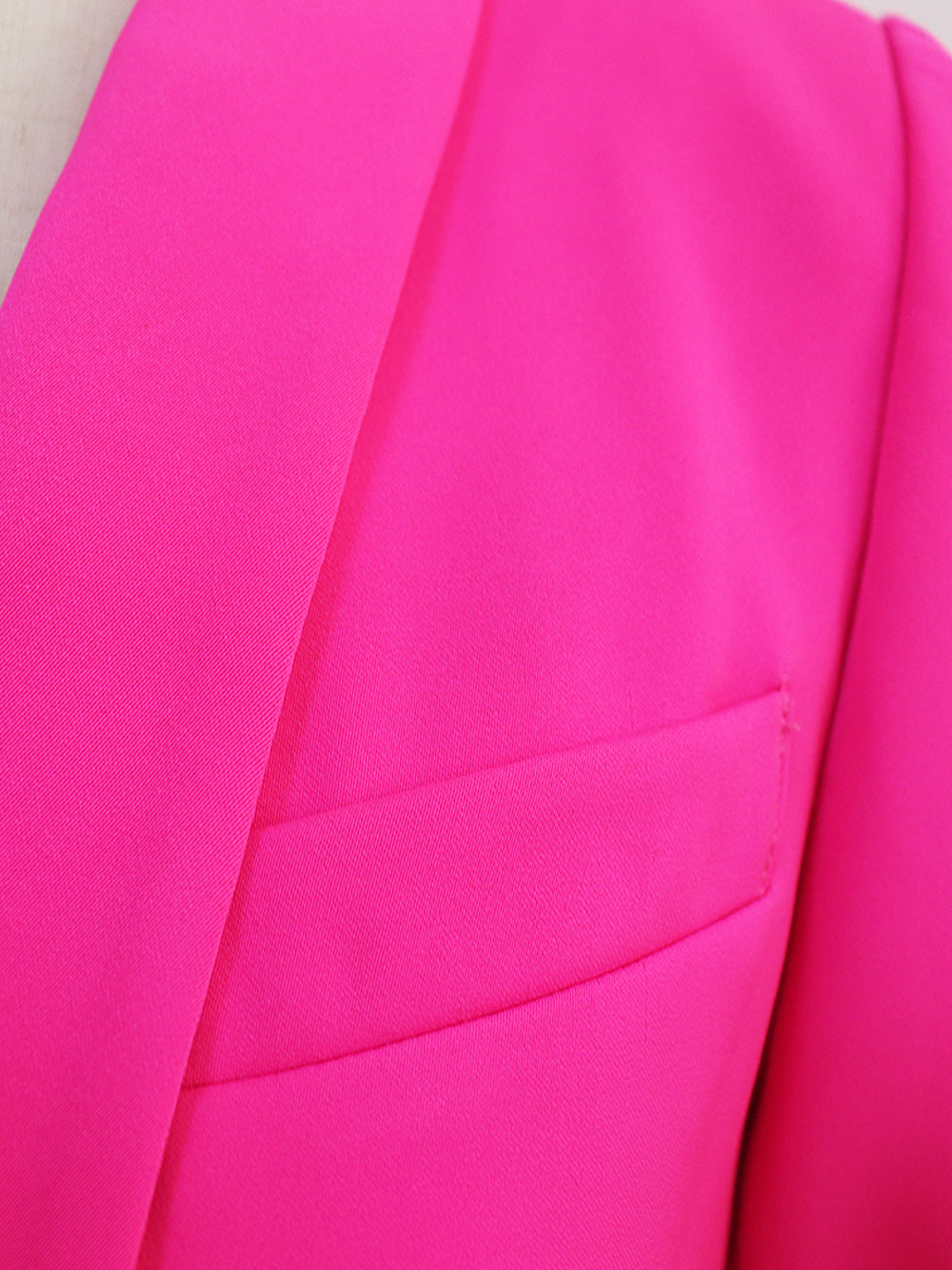 Oversized Fuchsia Double Breasted Blazer 7
