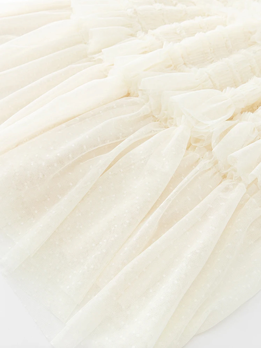 Ruffled Tiered Tulle Crew Neck Short Sleeve Maxi Dress 9
