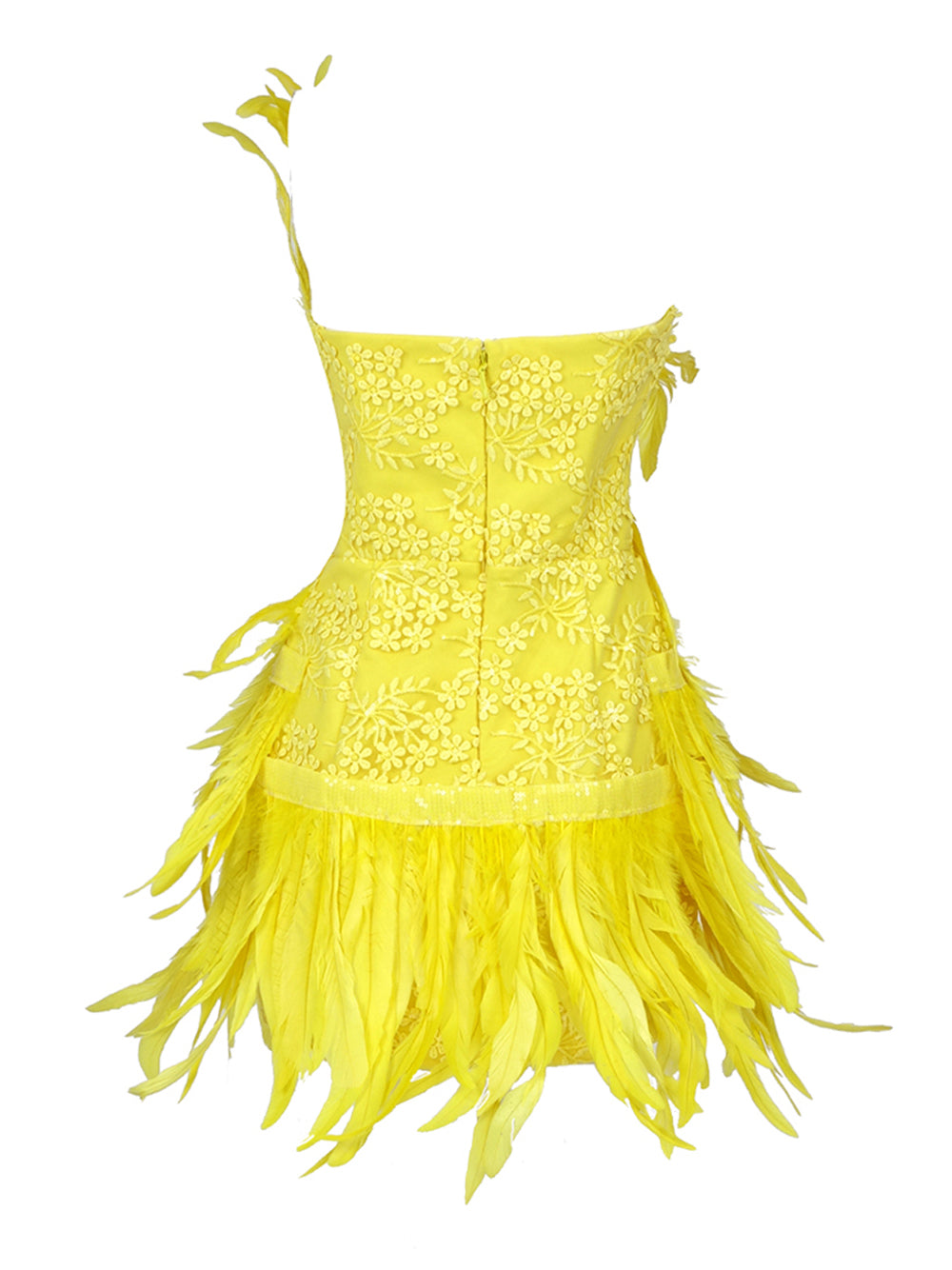 Feather Crystal Embellished V-Neck Sleeveless Mini Dress 2