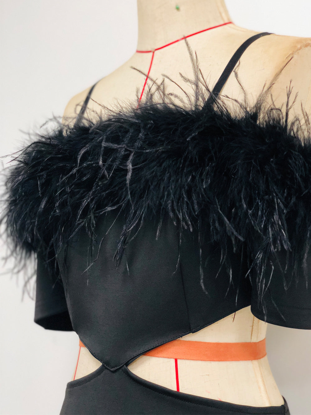 UDA Maxi Dress w Feathers