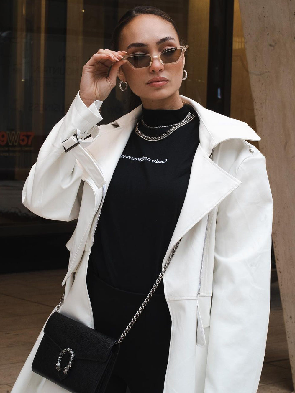 OMYX Leather Trench Coat 16