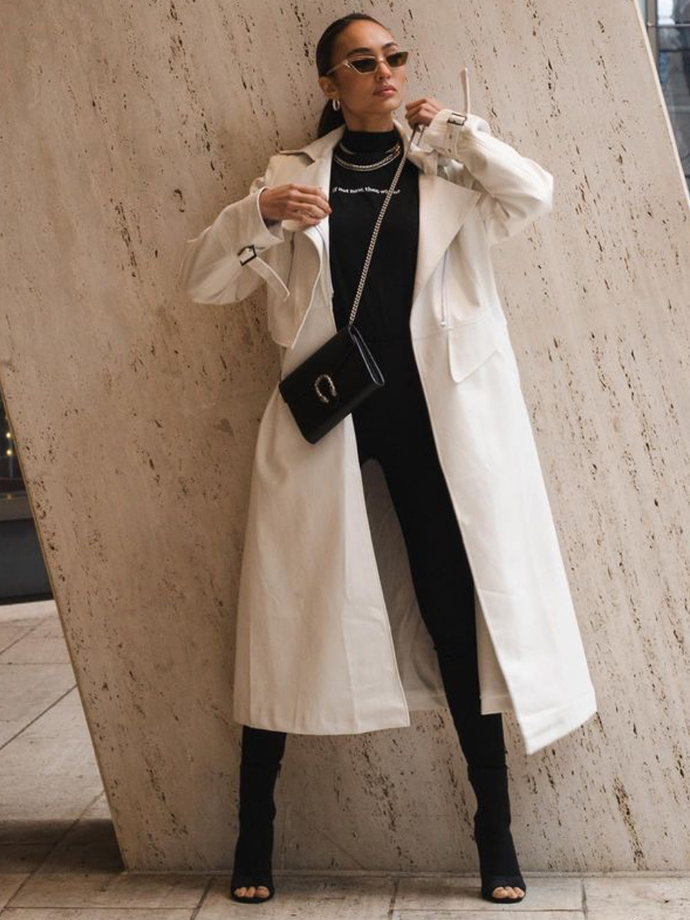 OMYX Leather Trench Coat 7
