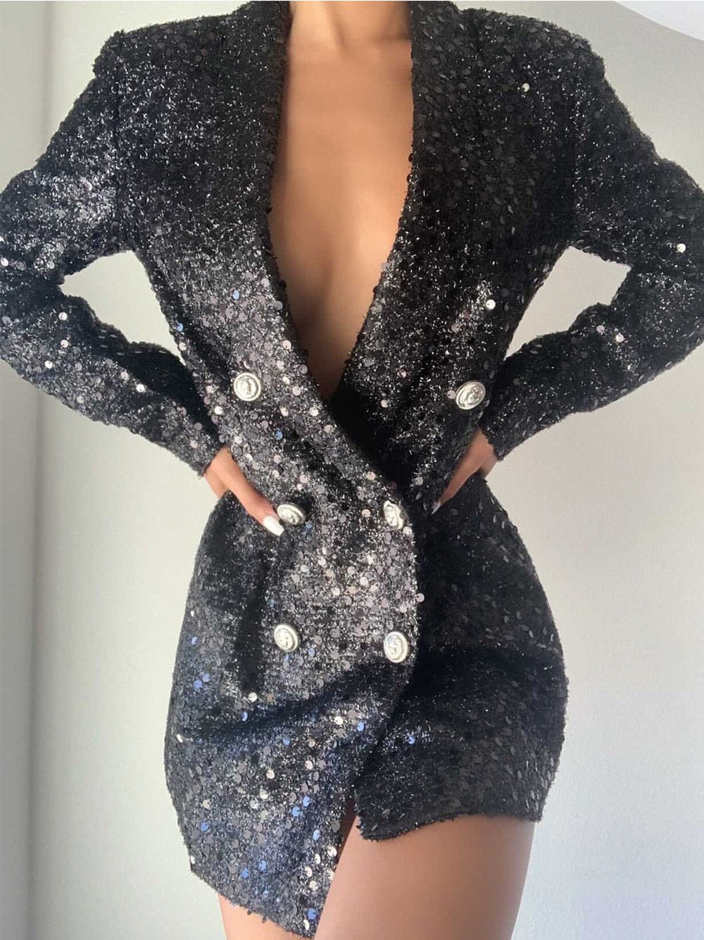 SAMO Sequins Blazer Dress 9