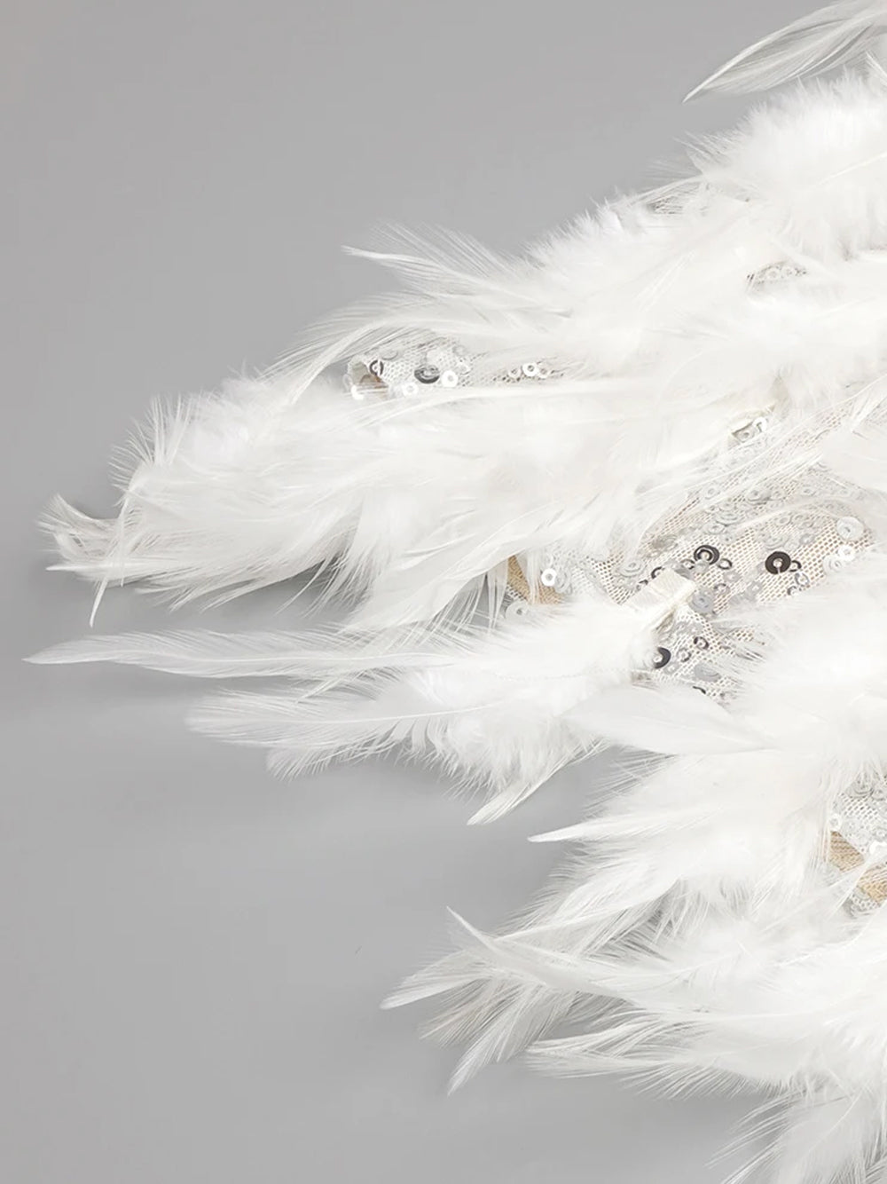 BETH Sequins & Feathers Mini Dress