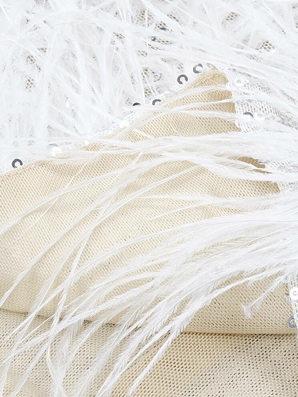 CIGNA Pearls & Feathers Mini Dress