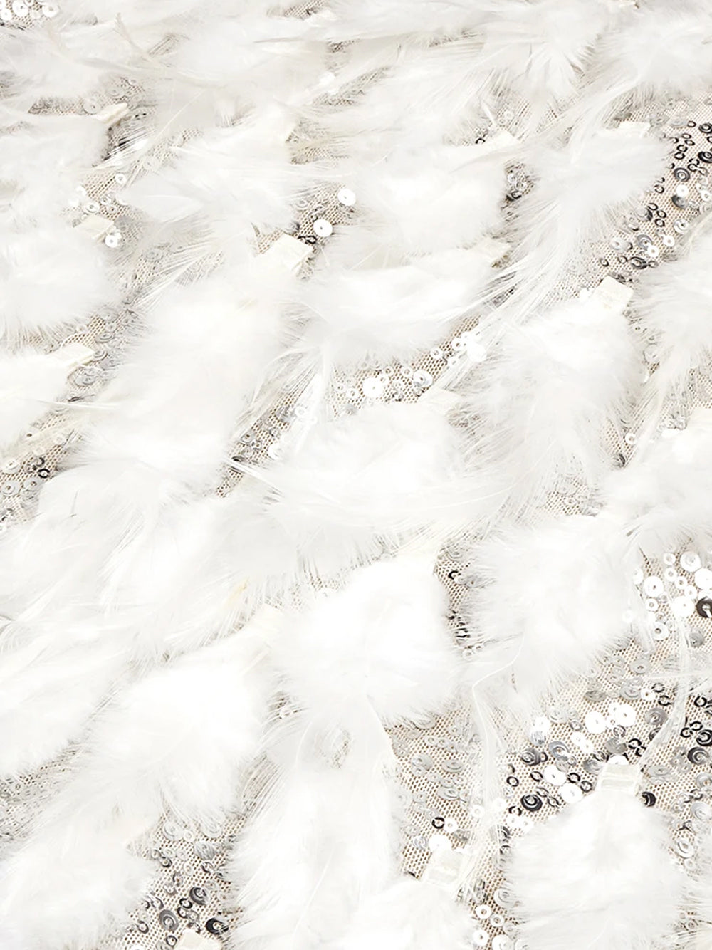 BETH Sequins & Feathers Mini Dress