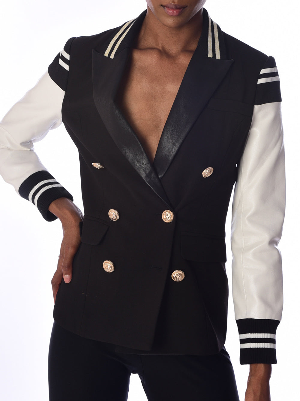 Fitted Stripe Detail Jacket 8