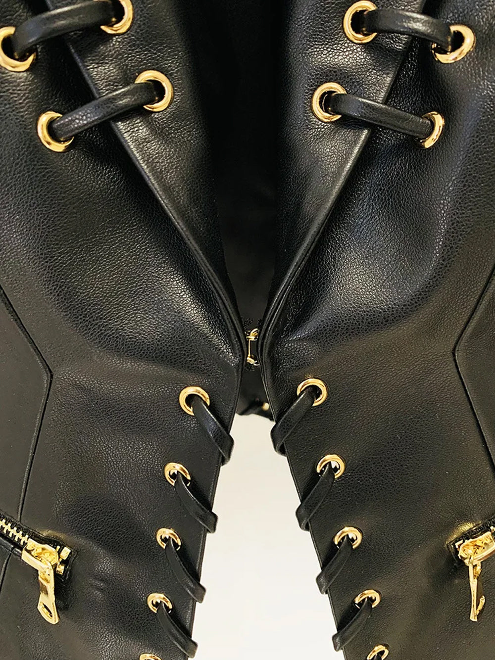 CIATO Laced Leather Blazer 9