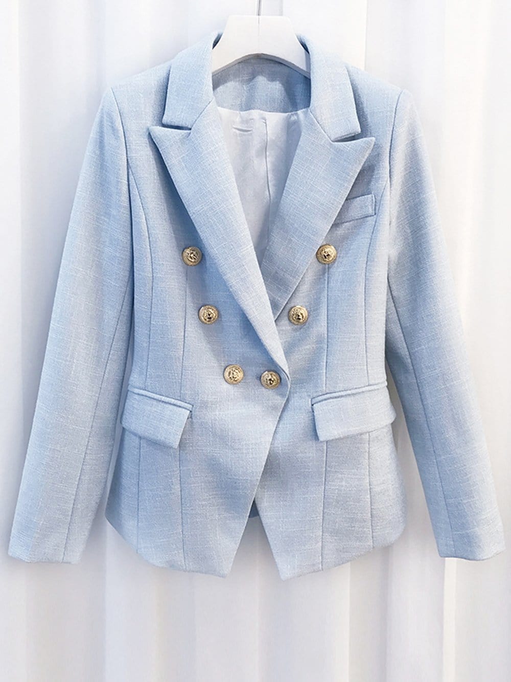 Double-Breasted Cotton-Blend Tweed Blazer 6