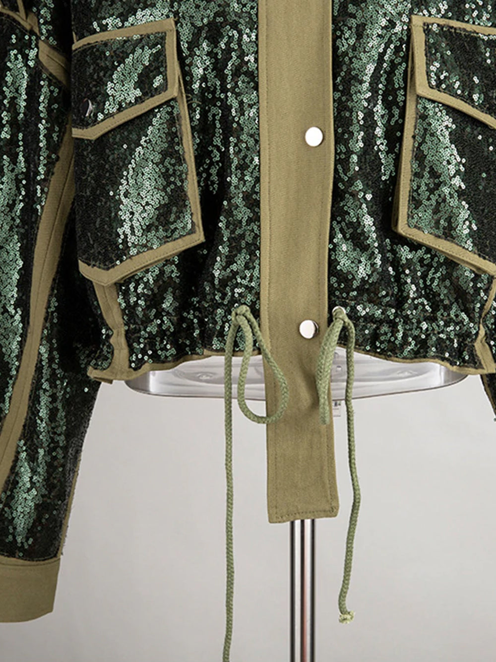 Sequins Lace Up Jacket 9