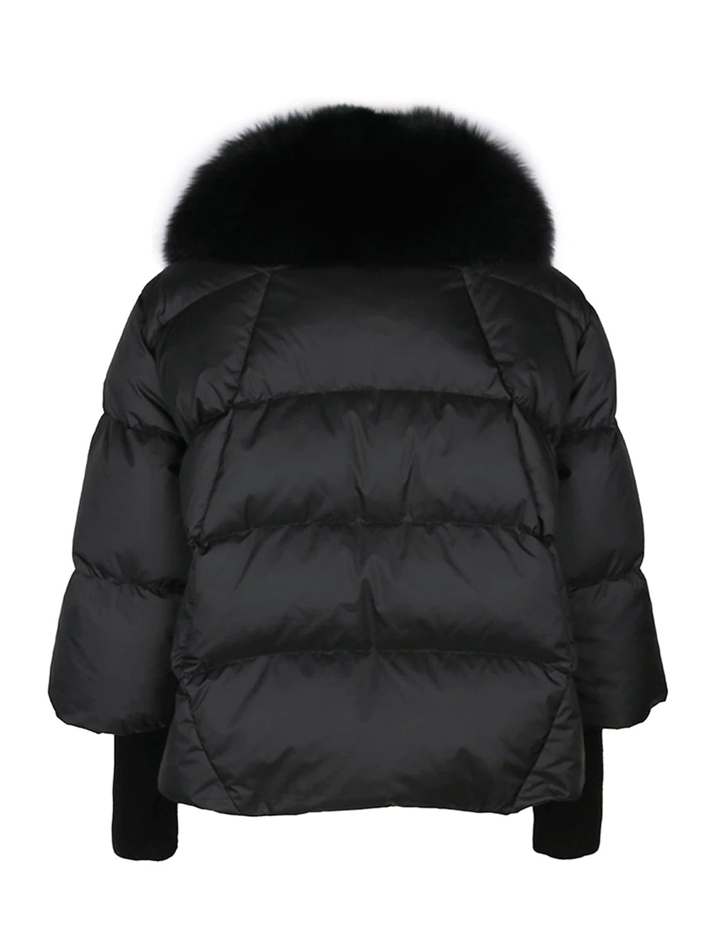 Fur Trim Puffer Jacket in Black 21
