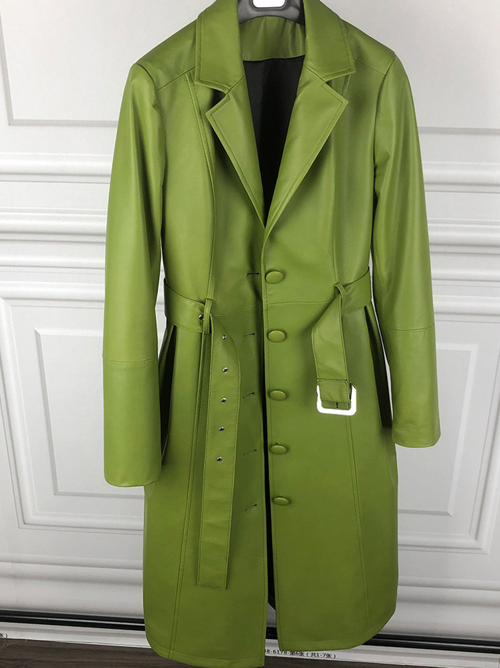 Genuine Leather Trench Coat 15