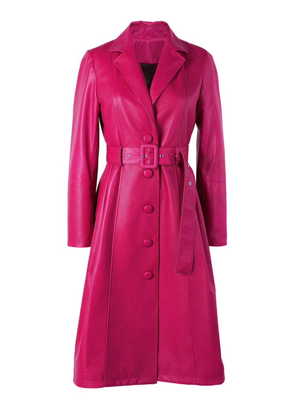 Genuine Leather Trench Coat 3