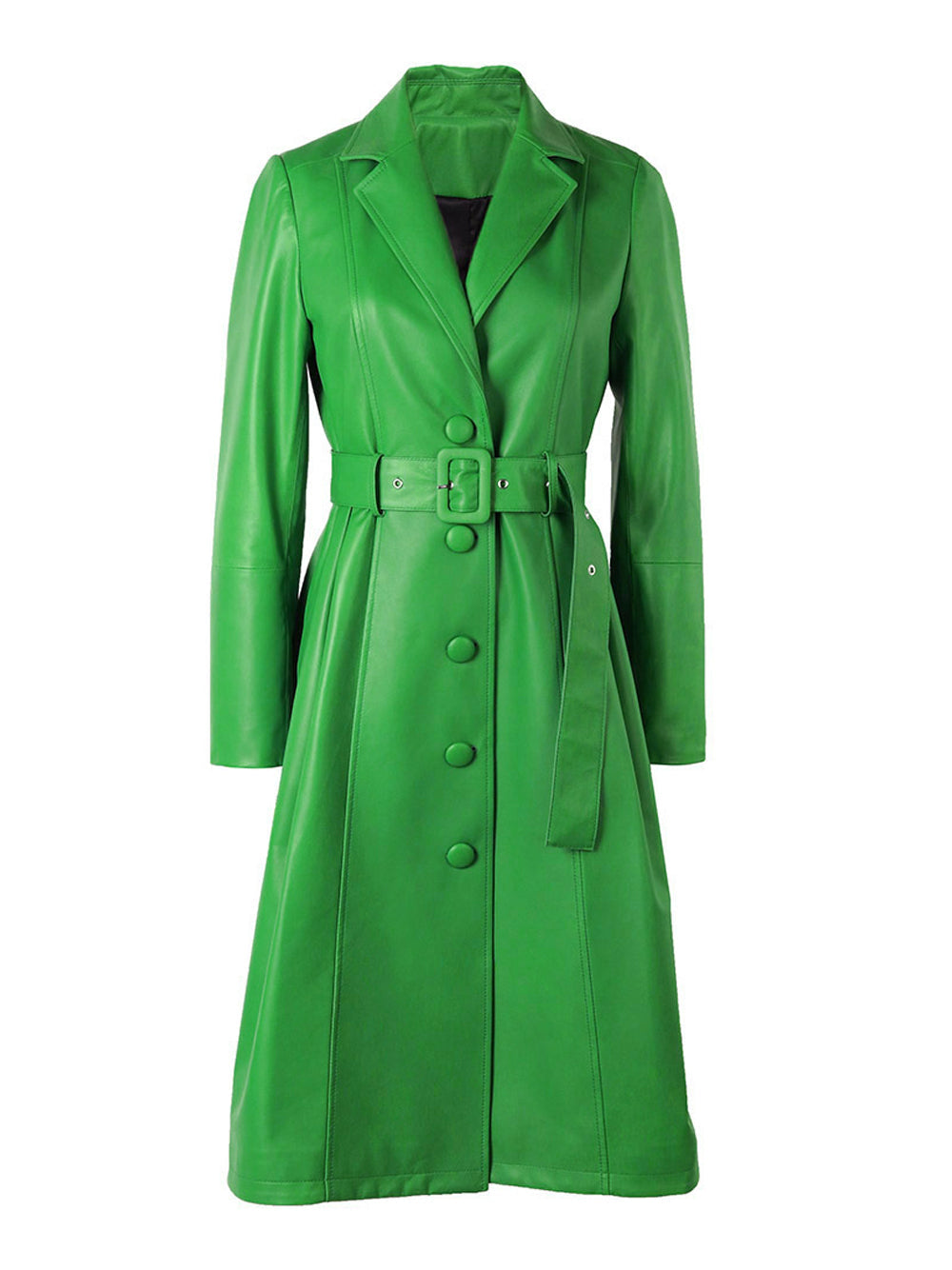 Genuine Leather Trench Coat 2
