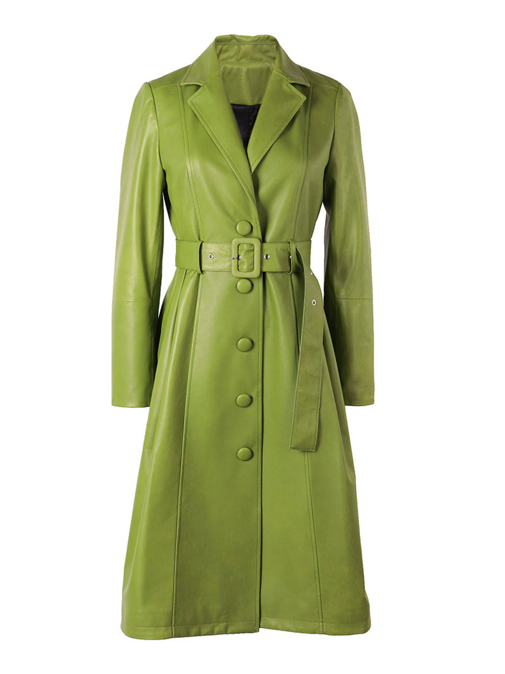 Genuine Leather Trench Coat 6