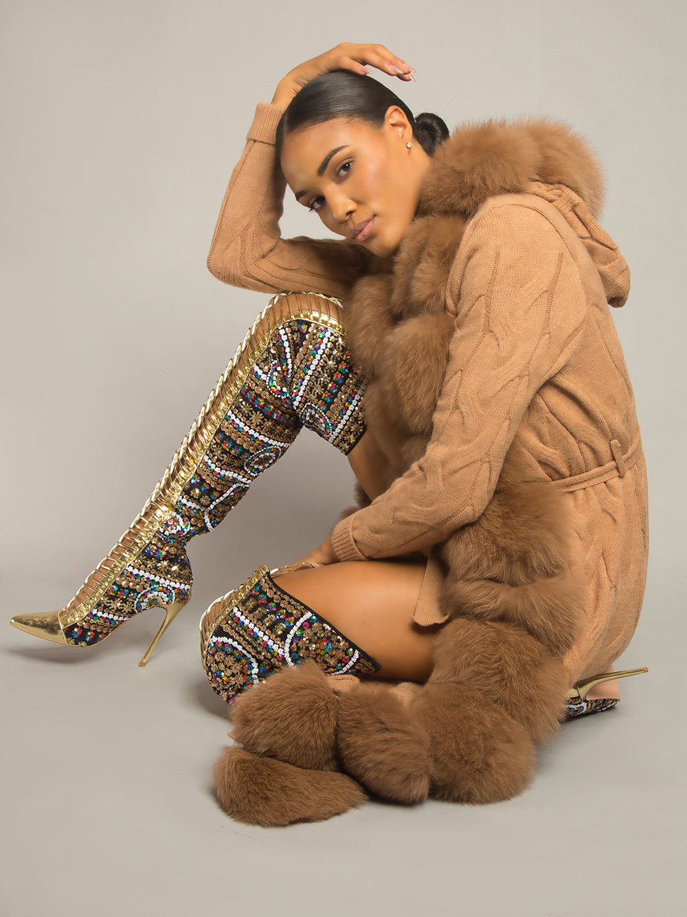 CAVO Fur & Cashmere Cardigan 6
