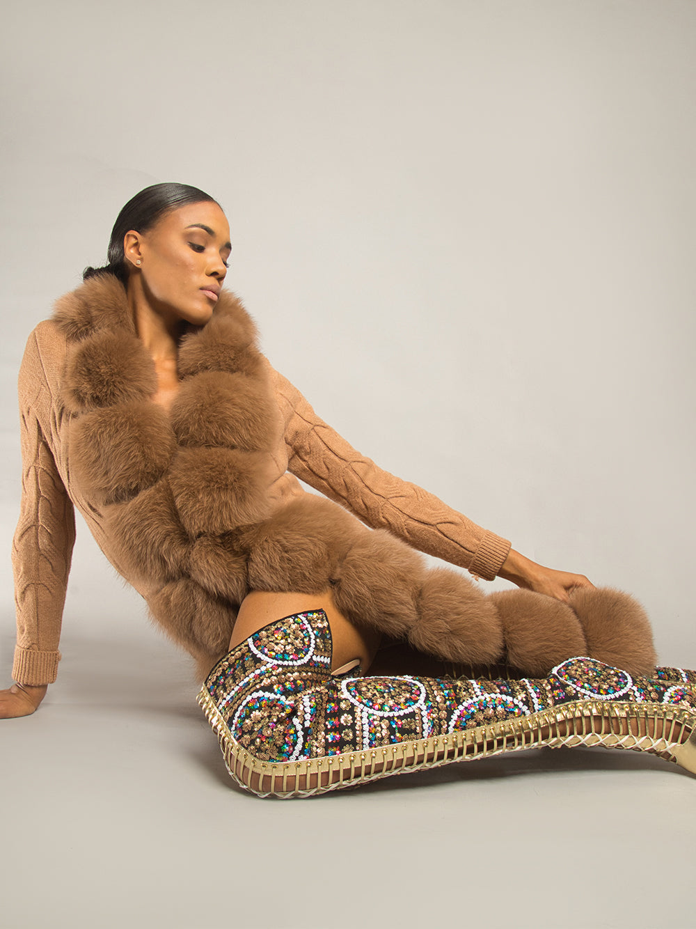 CAVO Fur & Cashmere Cardigan 5