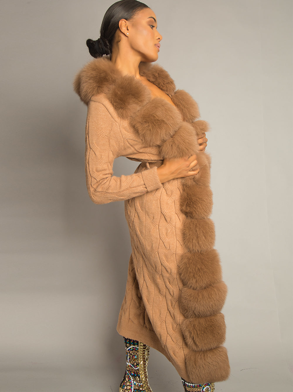 CAVO Fur & Cashmere Cardigan 4