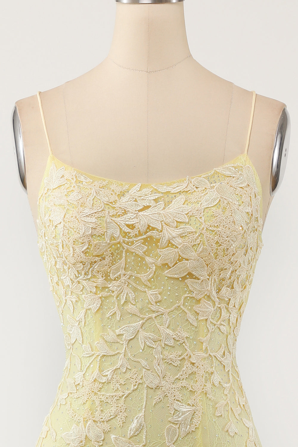 Coral Backless Long Prom Dress with Appliques - Fashionpara