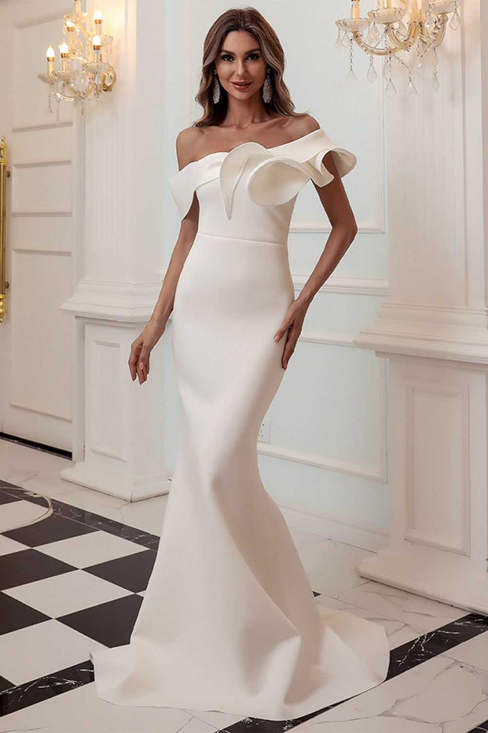 One Shoulder Mermaid Black Holiday Party Dress