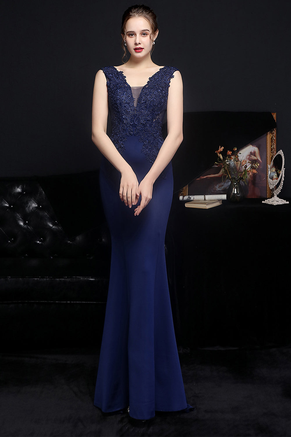 Blush Mermaid Prom Dress - Fashionpara