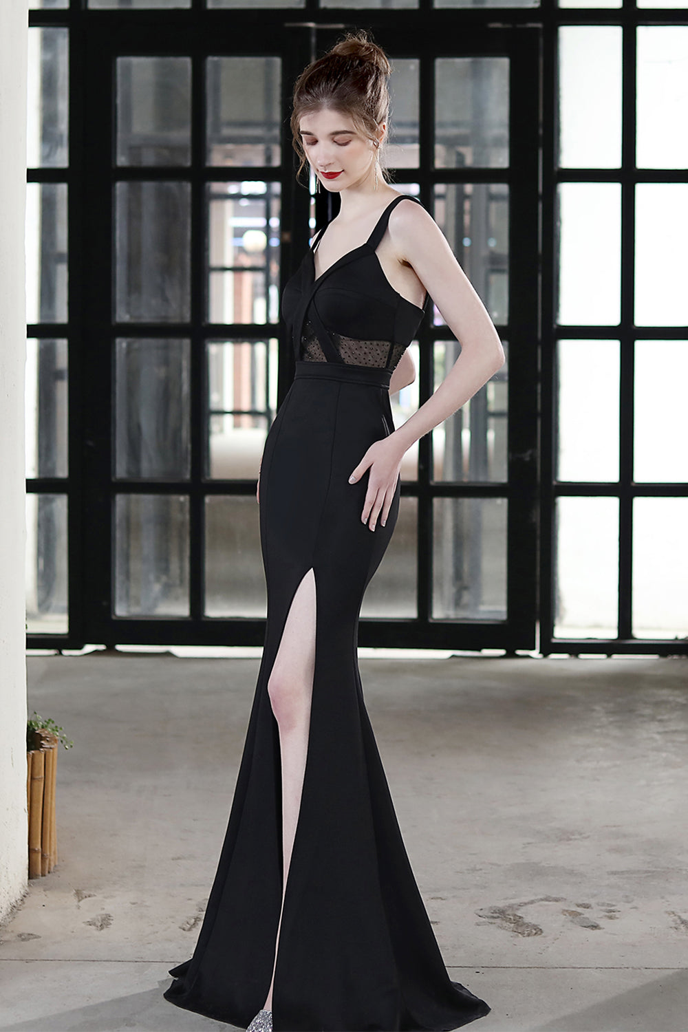Black Mermaid Long Prom Formal Dress - Fashionpara
