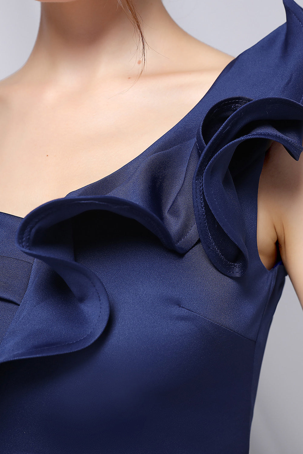 One Shoulder Simple Prom Dress - Fashionpara