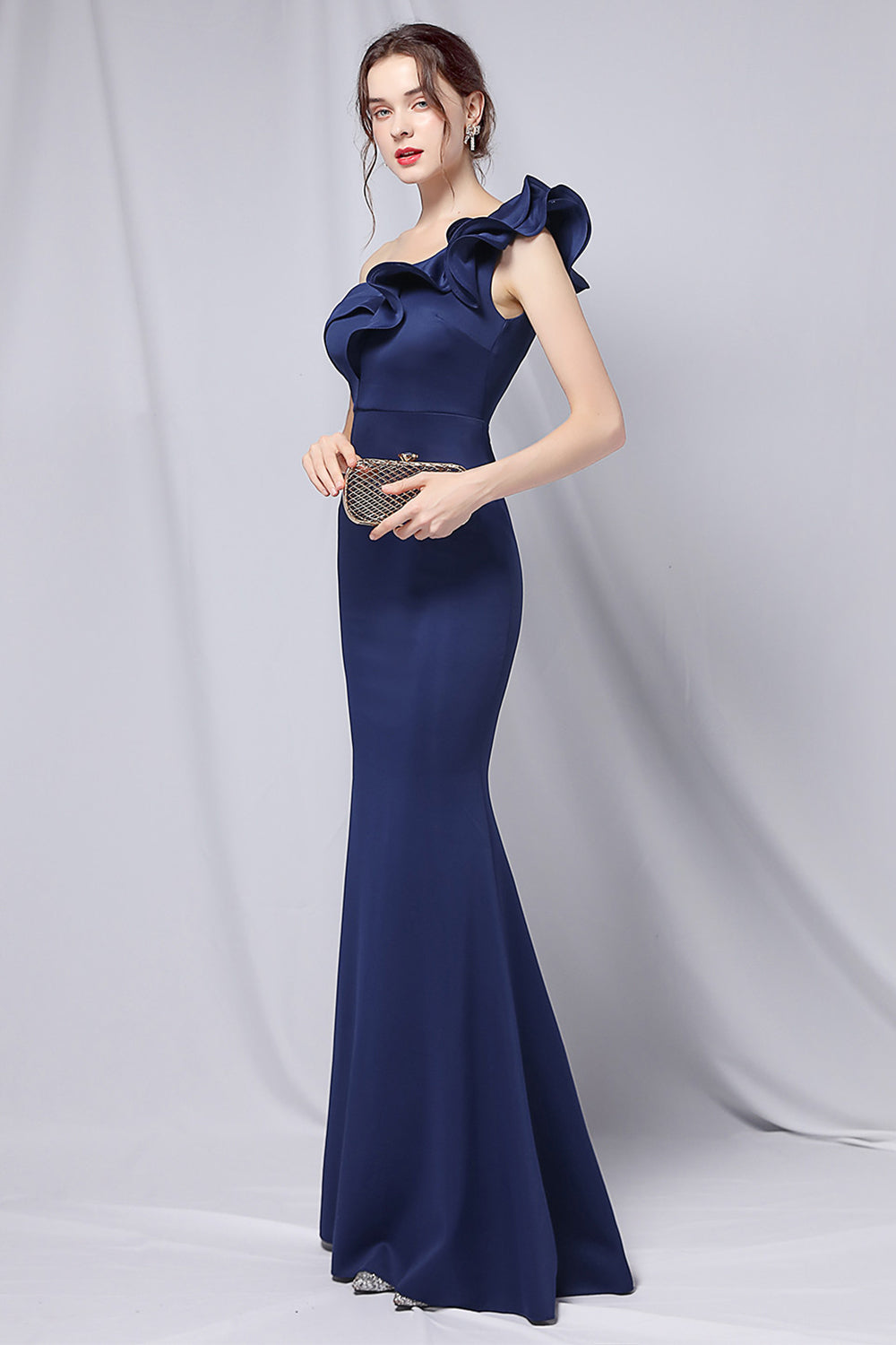 One Shoulder Simple Prom Dress - Fashionpara