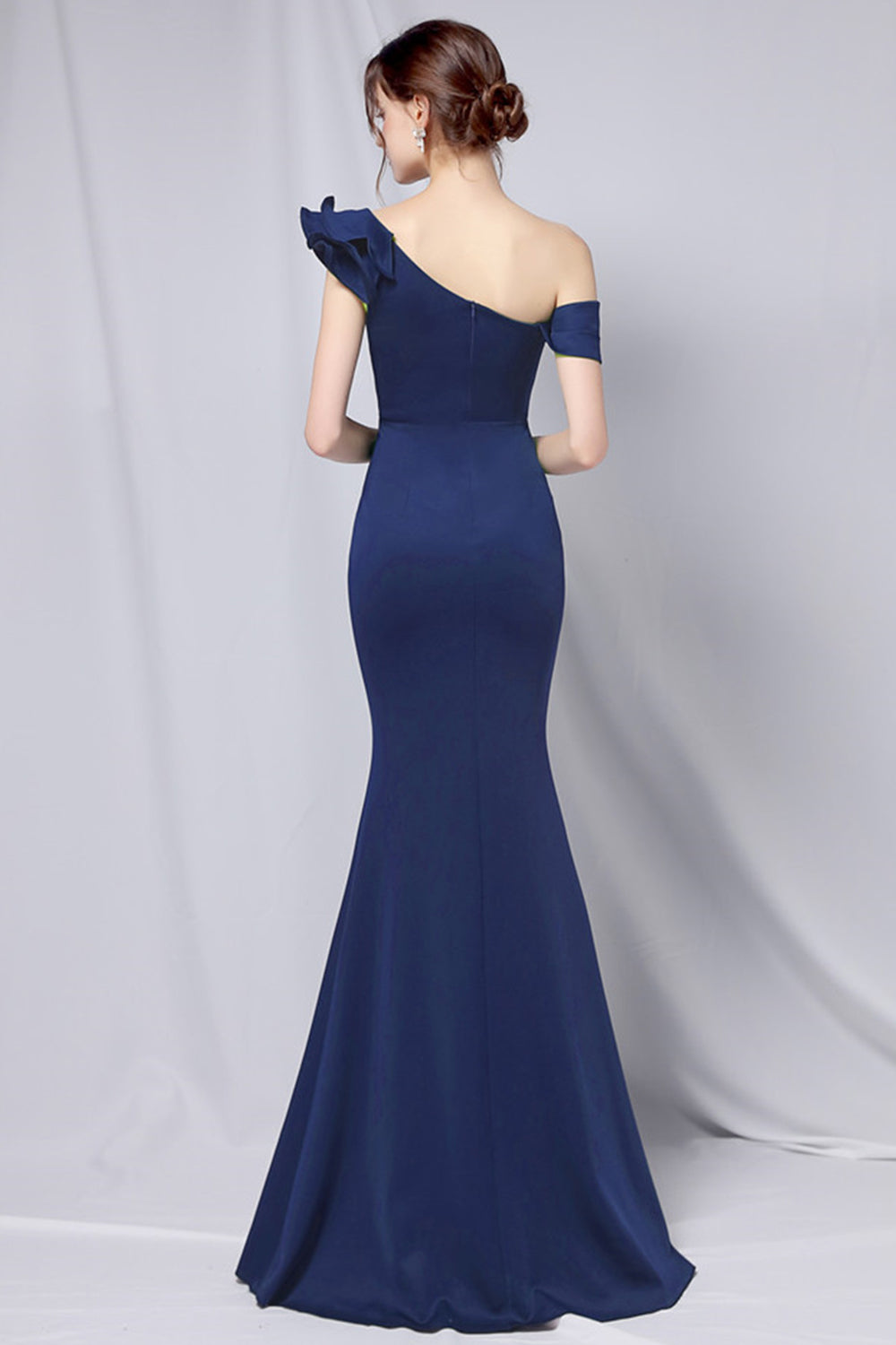 One Shoulder Simple Prom Dress - Fashionpara