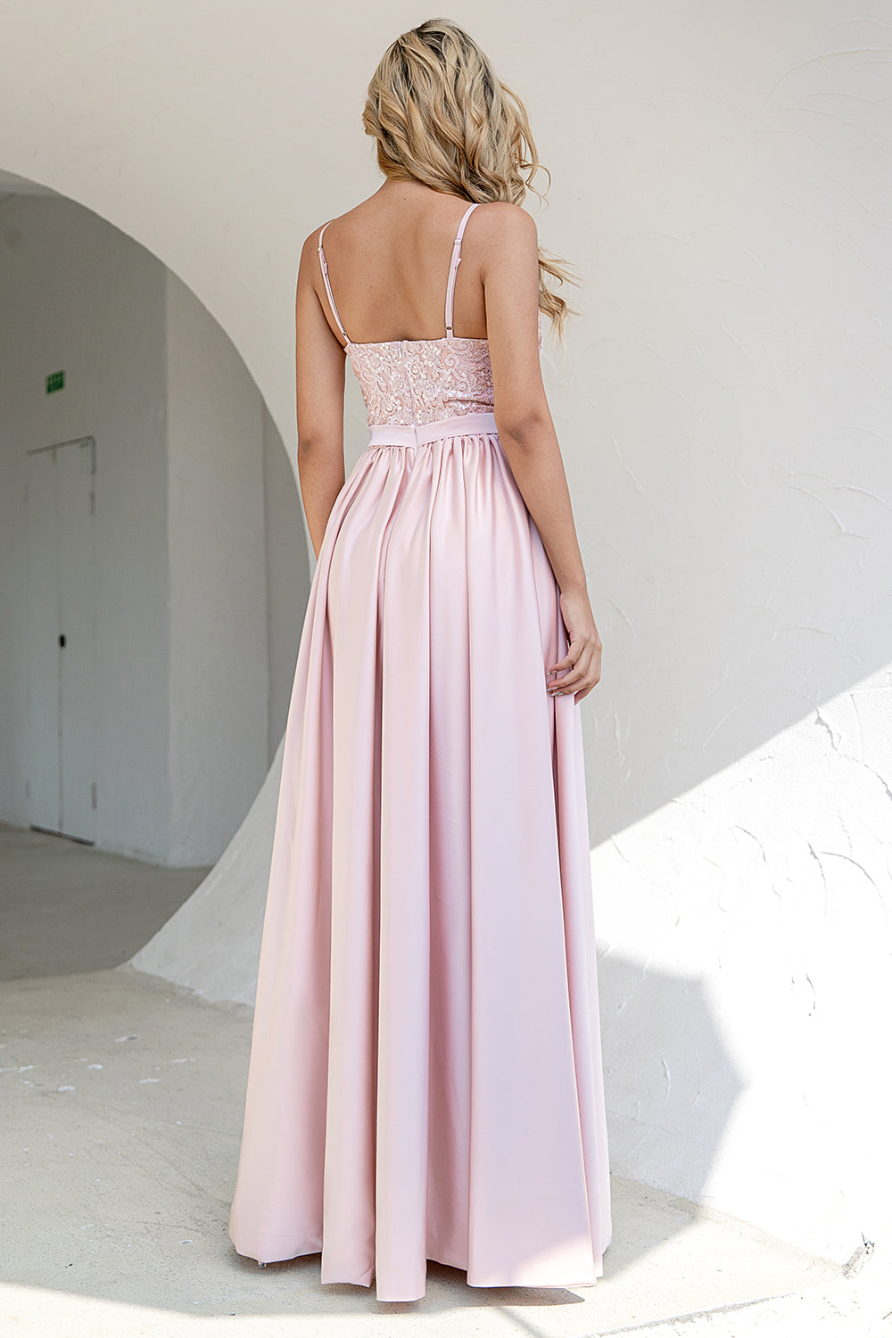 Burgundy Long Prom Dress with Beading Lace - Fashionpara