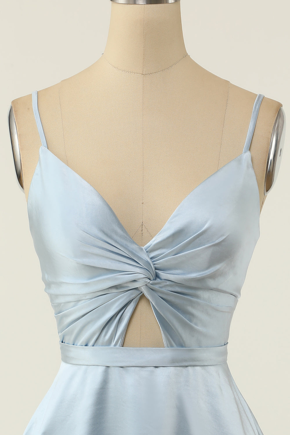 A Line Spaghetti Straps Blush Short Homecoming Party Dress - Fashionpara