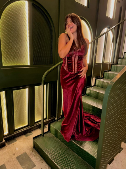 Classy Burgundy Lace Satin Pleated Mermaid Long Wedding Guest Dress Formal Party Dress Evening Gown D1824