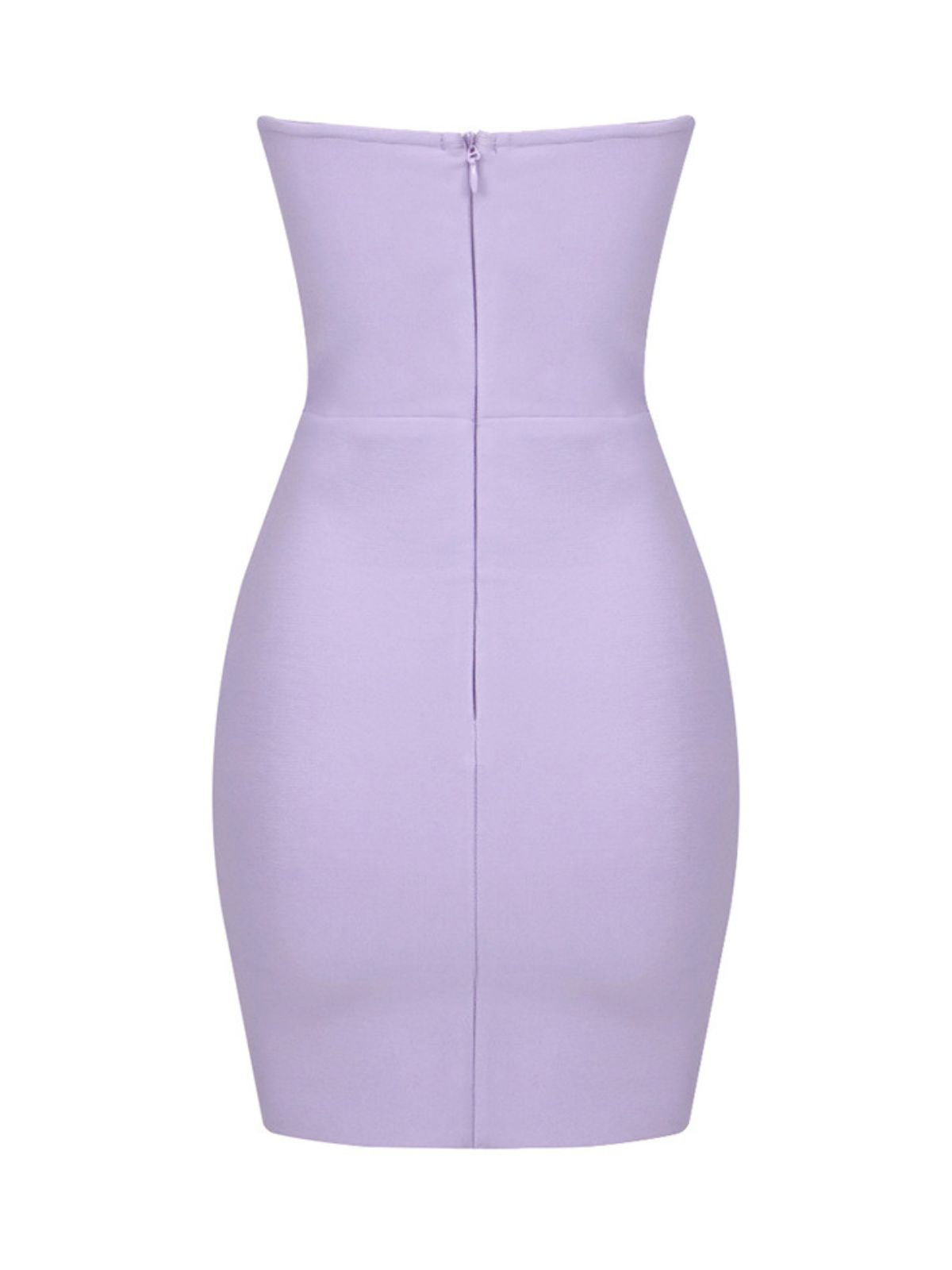 Zander Strapless Cutout Bandage Dress In Lilac