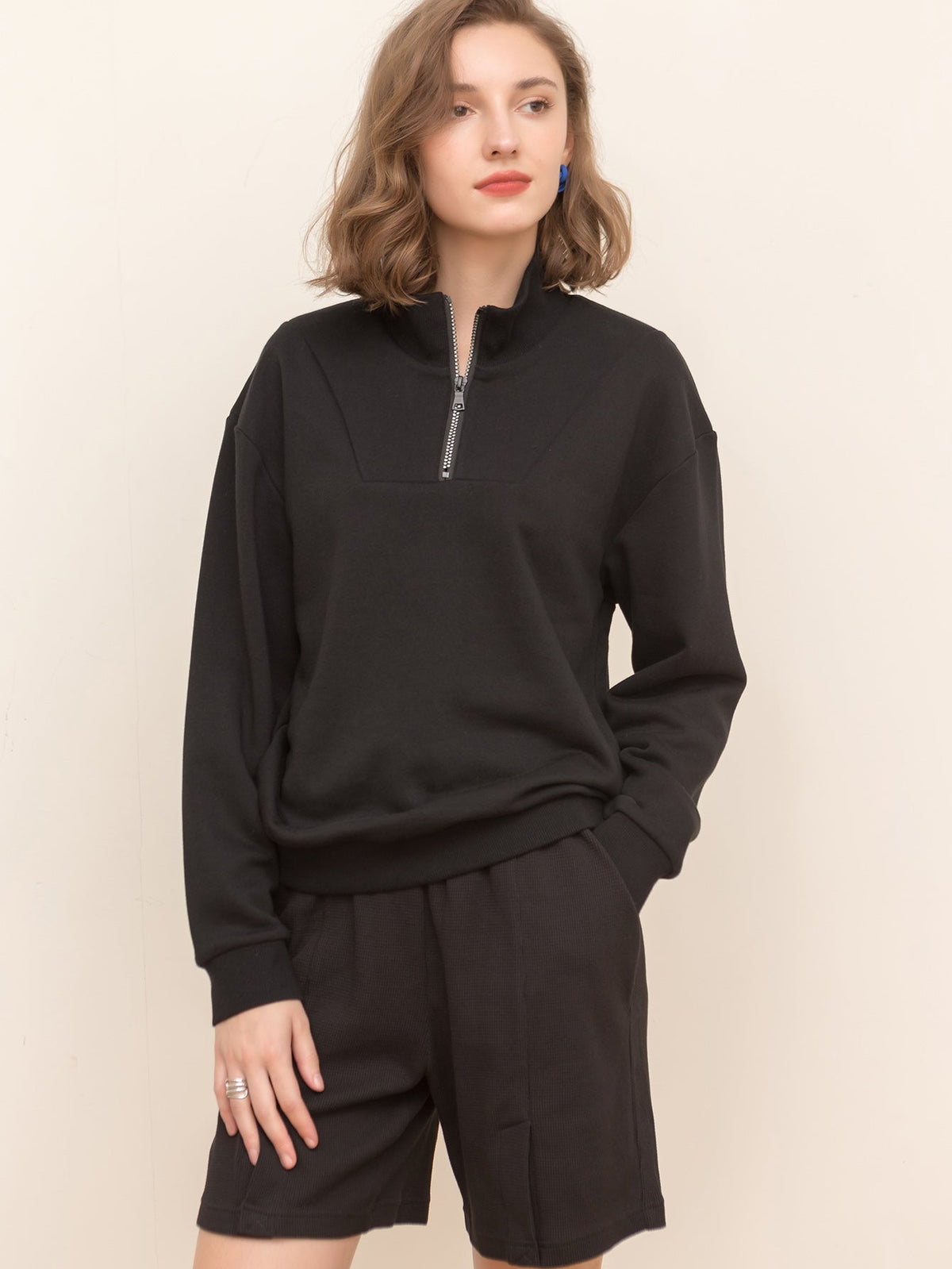 KittenAlarm - Zip neck sweatshirt