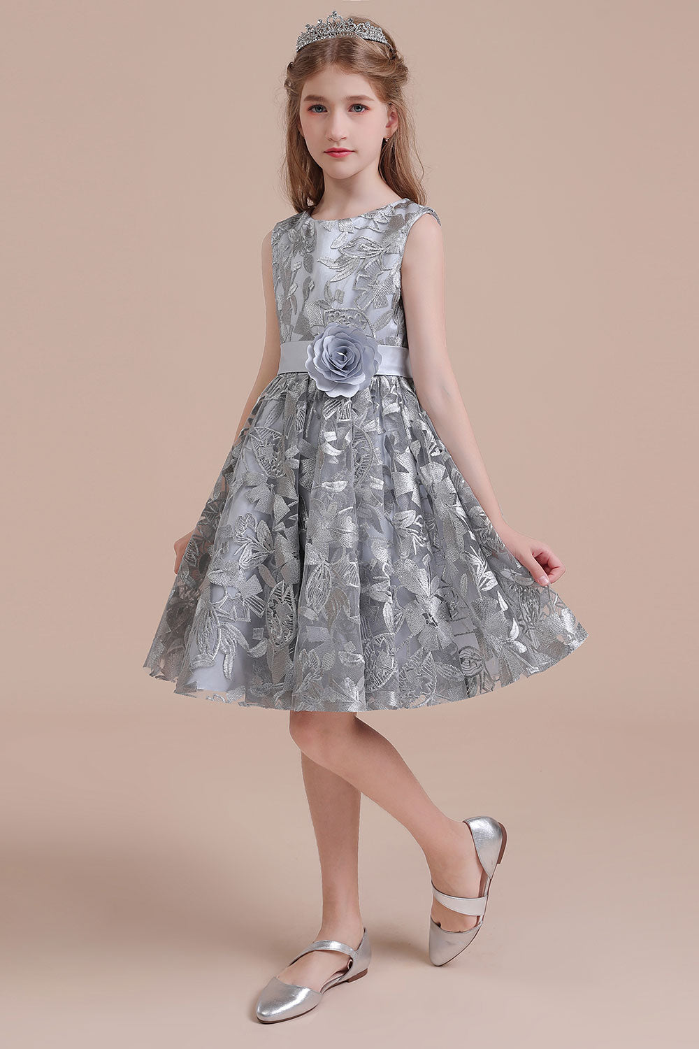 A-Line Chic Bow Tulle Flower Girl Dress - Fashionpara