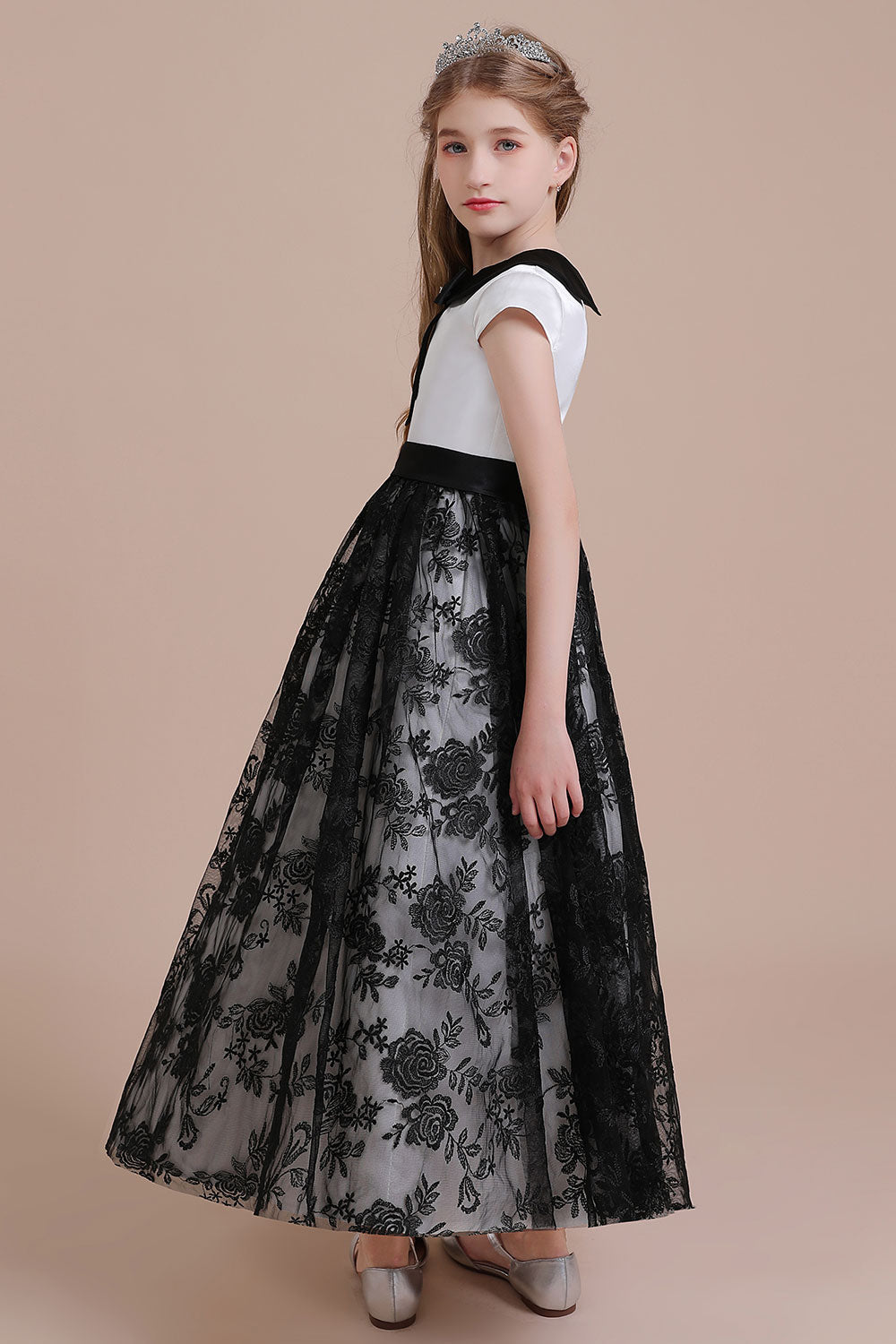 A-Line Cute Lace Cap Sleeve Flower Girl Dress On Sale - Fashionpara