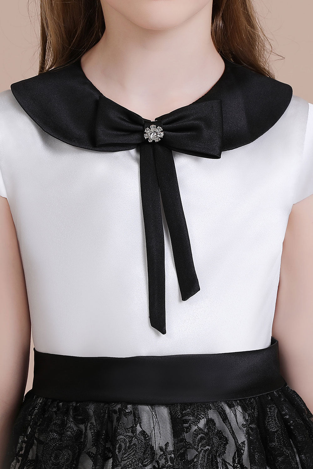 A-Line Cute Lace Cap Sleeve Flower Girl Dress On Sale - Fashionpara