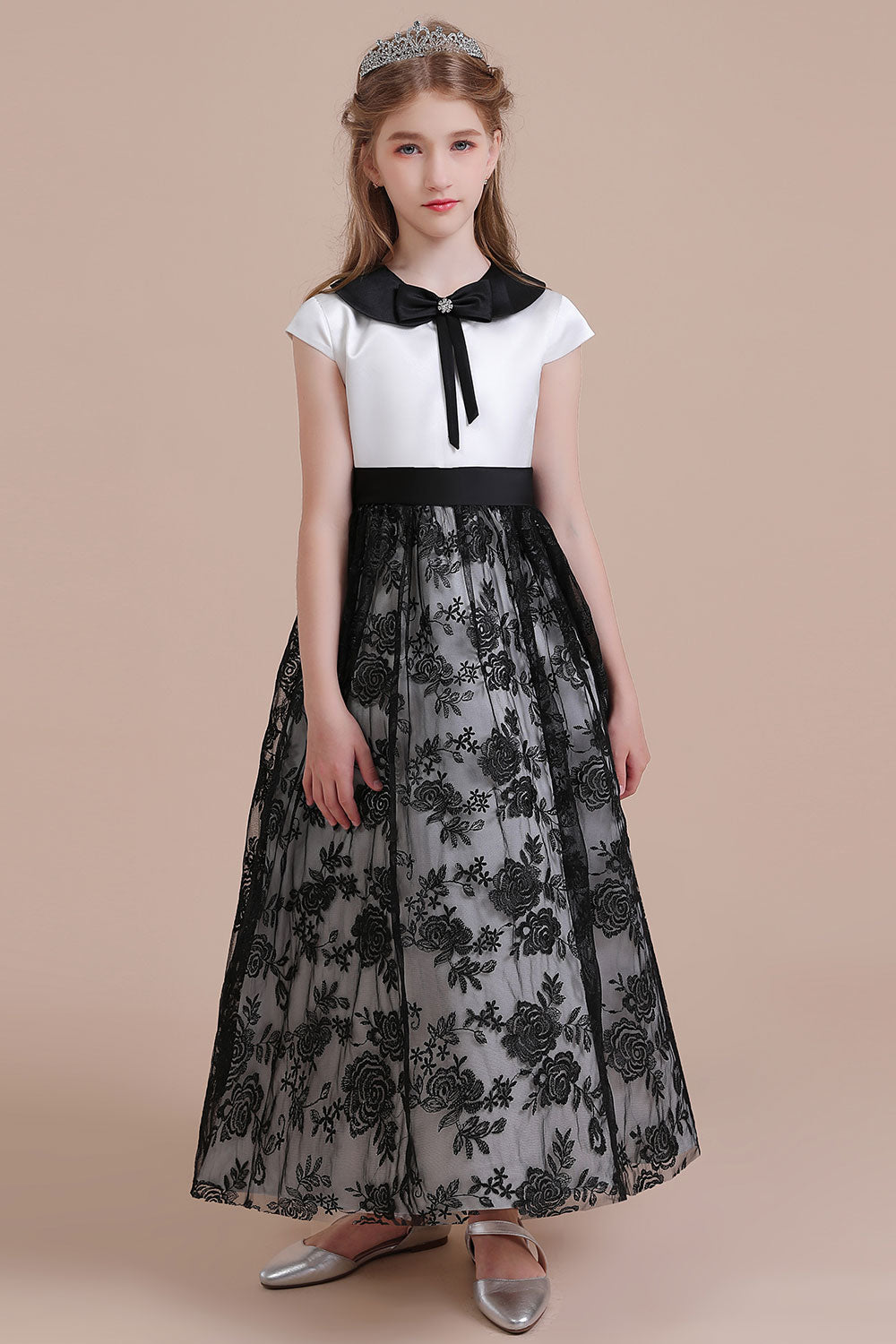 A-Line Cute Lace Cap Sleeve Flower Girl Dress On Sale - Fashionpara