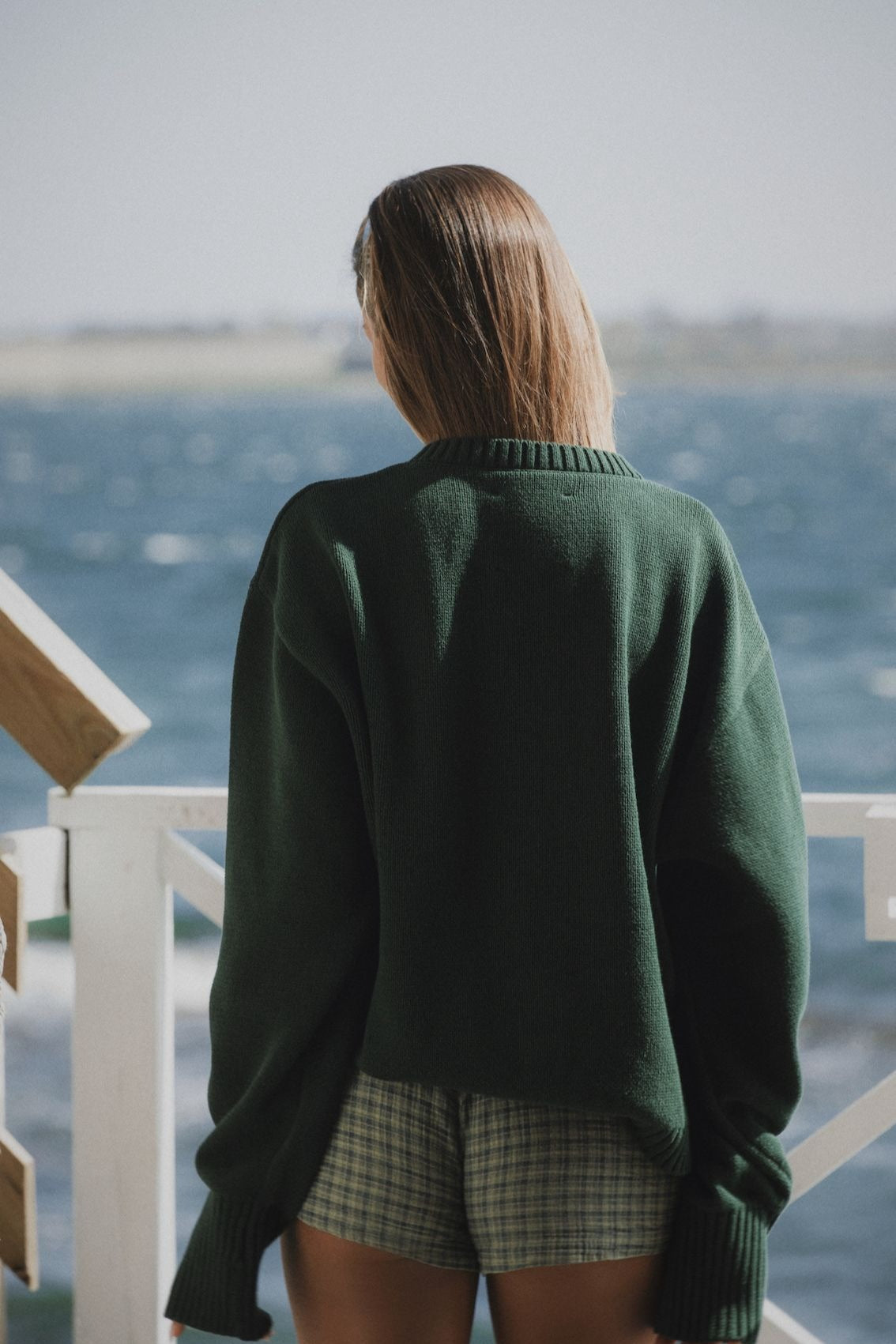 Oversized Fish Print Pullover Sweatshirt