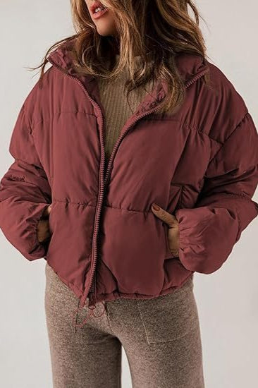 Classic Plain Quilted Puffer Jacket 9