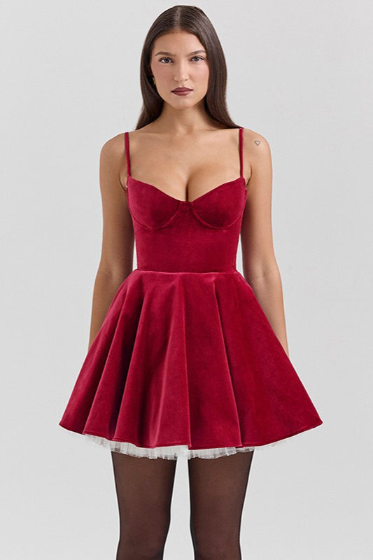 Low-Back V-Neck Party Dress