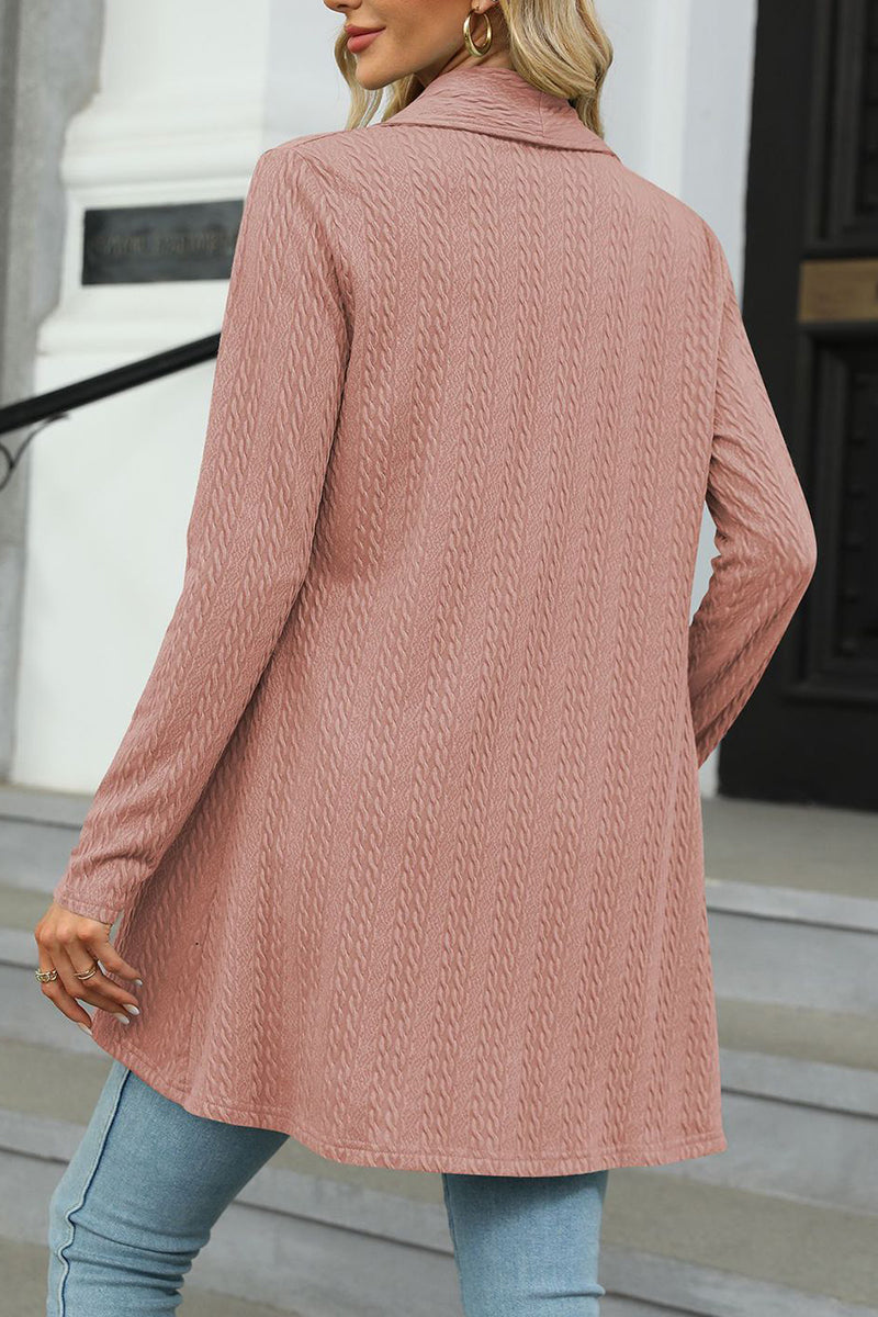 Uniqshe Lapel Loose Knitted Cardigan for Effortless Style