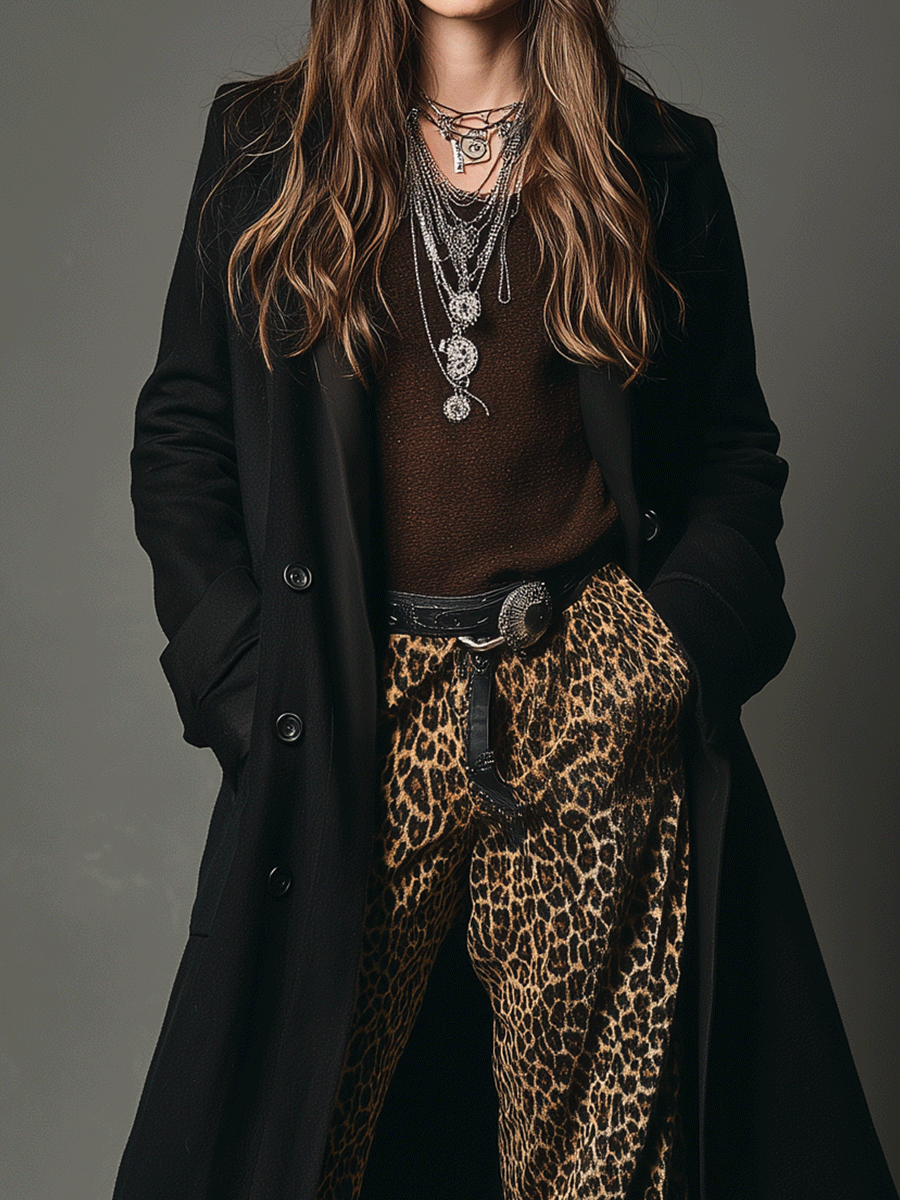 Vintage Black Wool Long Coat - Fashionpara