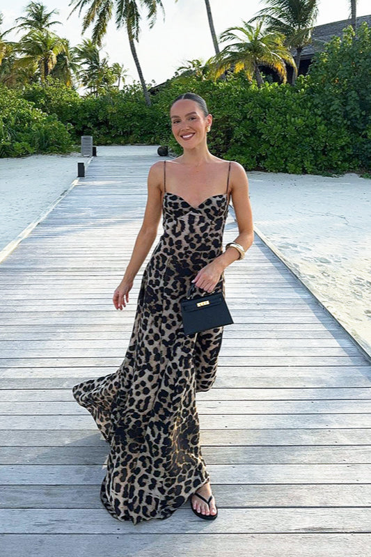 Leopard Print Sexy Slip Dress Party Dress