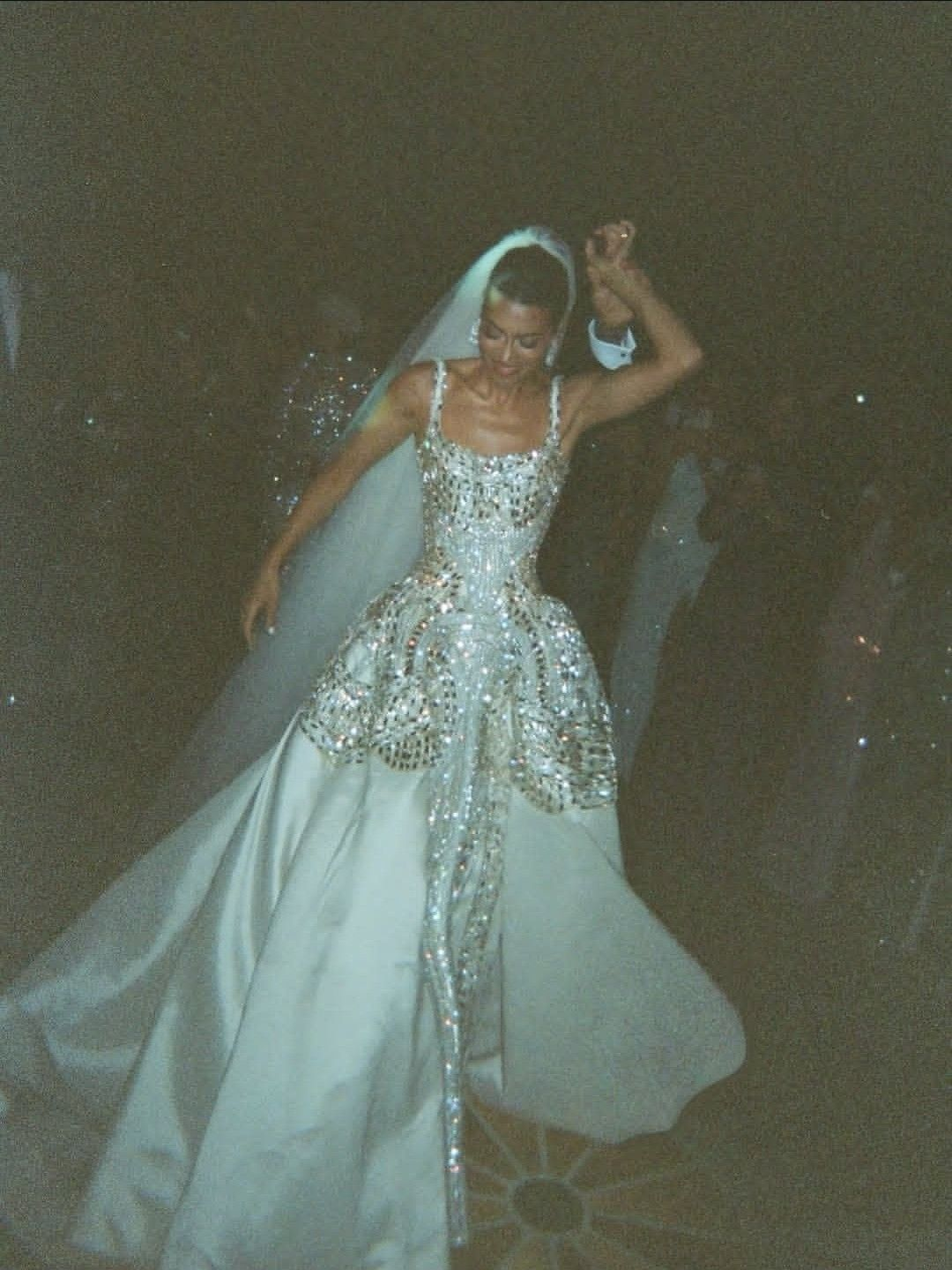 White Beaded Wedding Dress Luxuriys Sequin Bridal Dress