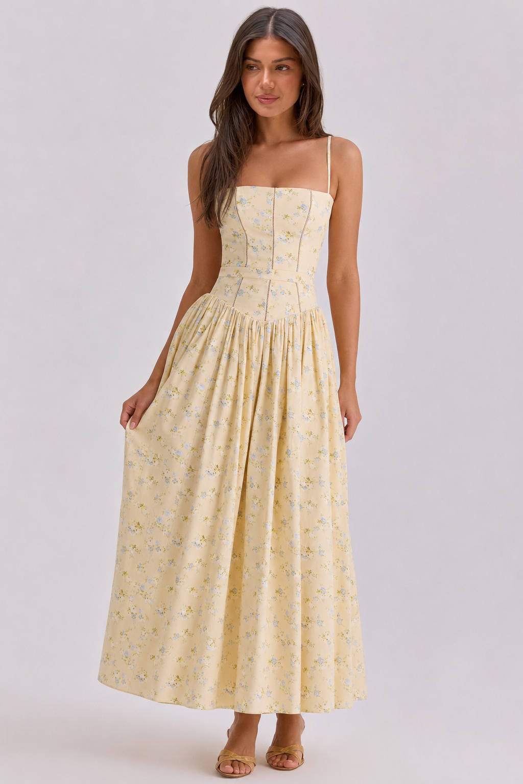 Chiffon High Neck Bubble Hem Tiered Mini Dress