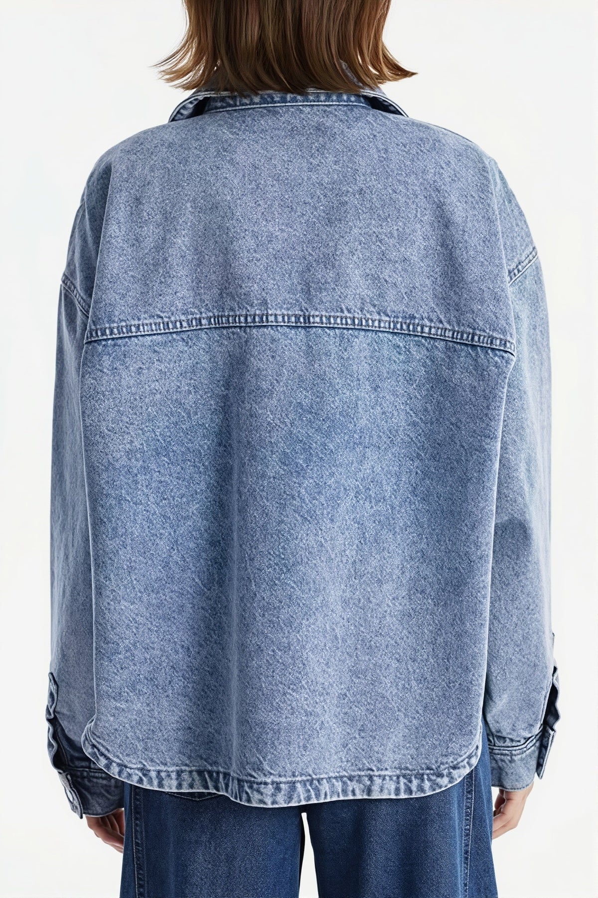 Oversized Pocket Button Denim Jacket 4