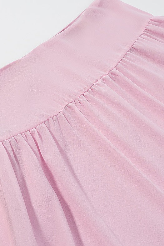 Elegant Beaded Shawl Detail Skirt Set