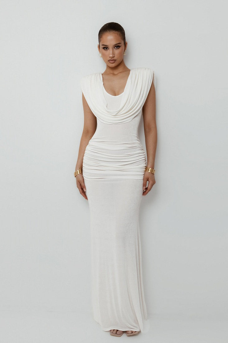 Solid Fitted Reception Dress
