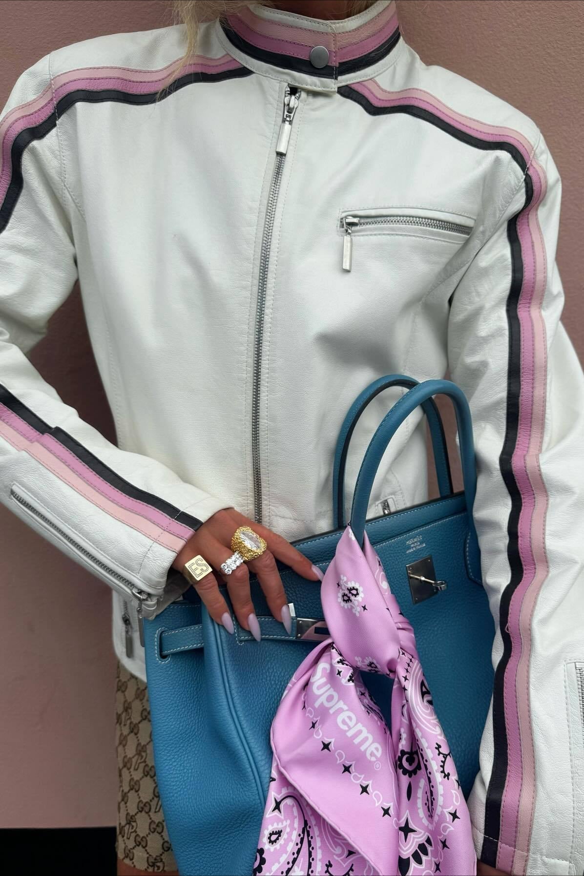 Colorblock Panel Faux Leather Coat 3
